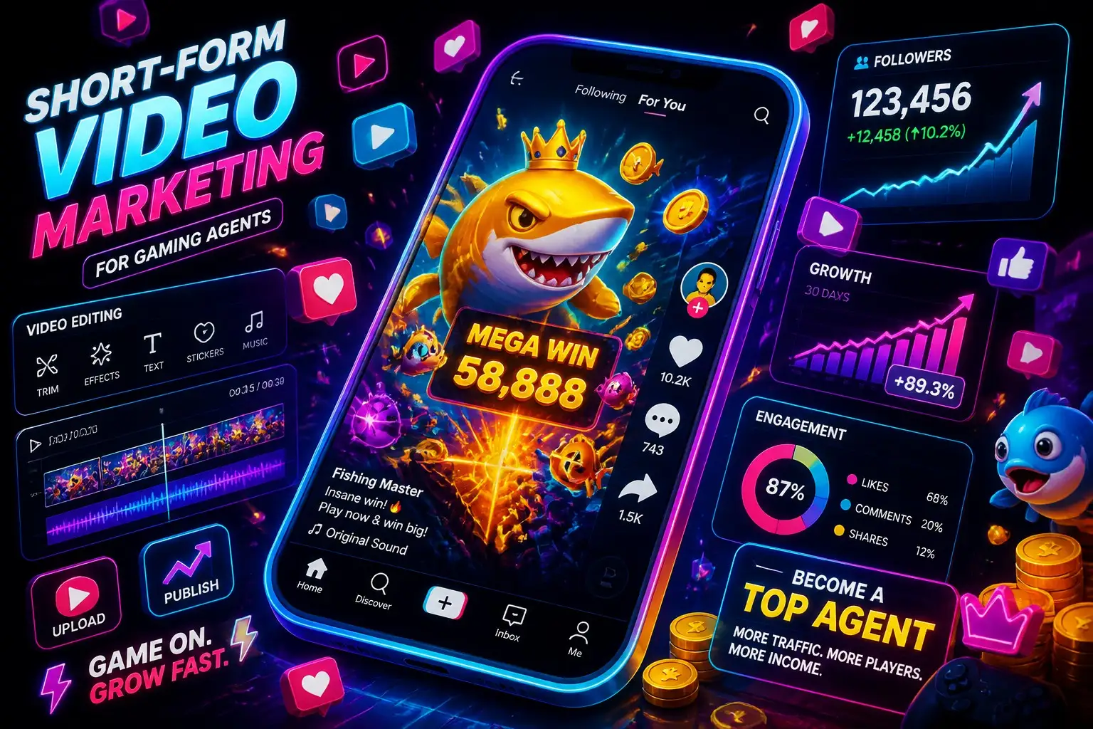 TikTok and Reels Viral Marketing for Fish Game Agents 2026